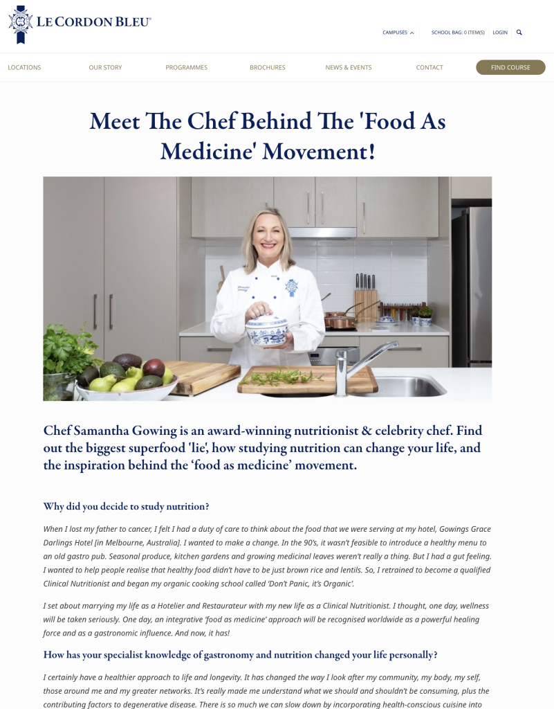 Le Cordon BLeu Master - Chef Sam Gowing